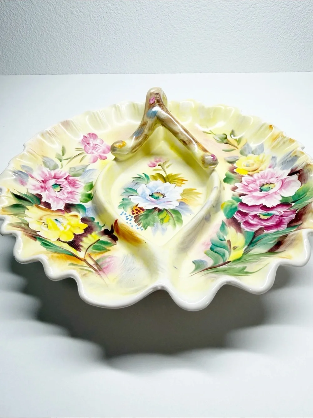 Vintage Floral Bonbon Candy Dish